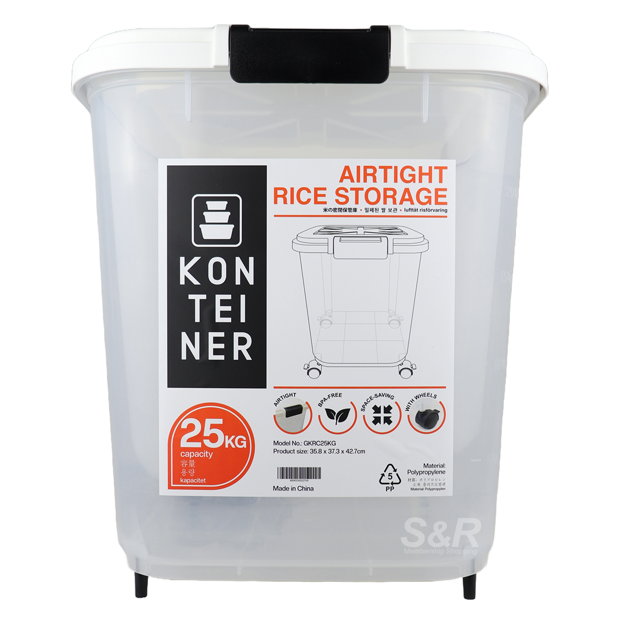 Konteiner Rice Storage 25kg